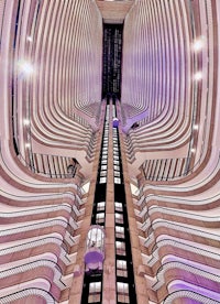 a view of an atrium in a hotel