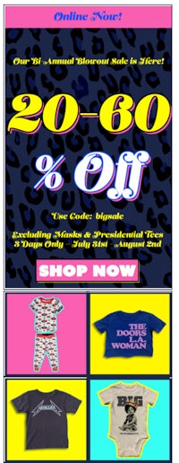 tees and shirts with the words 20 - 60 % off