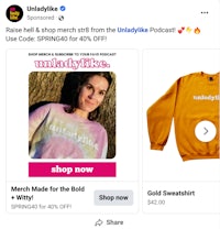 an image of a woman wearing a t-shirt on a facebook page