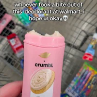 whoever took a bite out of this deodorant at walmart, i hope