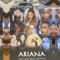 a poster for ariana grande's last face ender